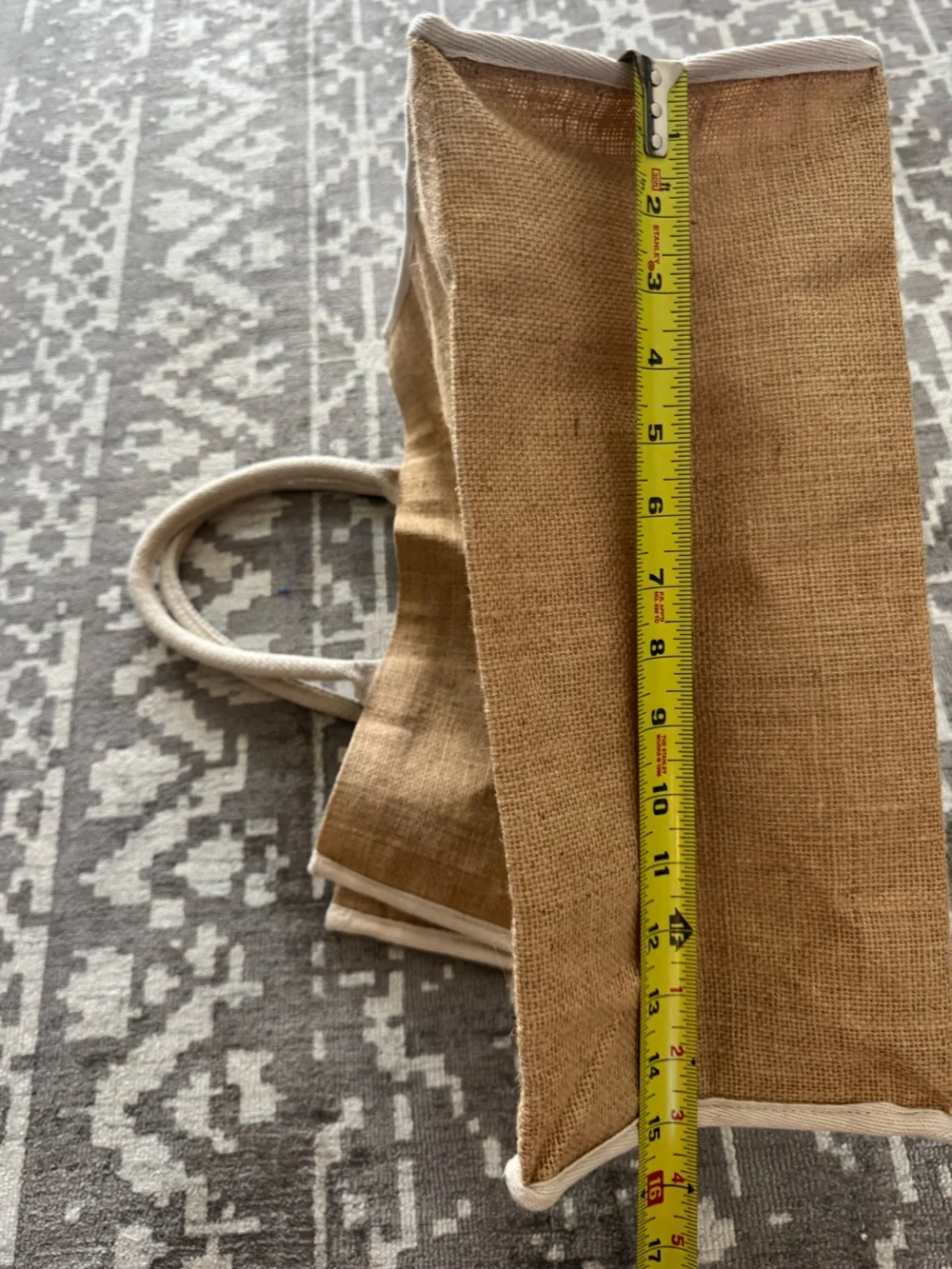 White Claw Canvas Jute Tote Bag Natural/Tan